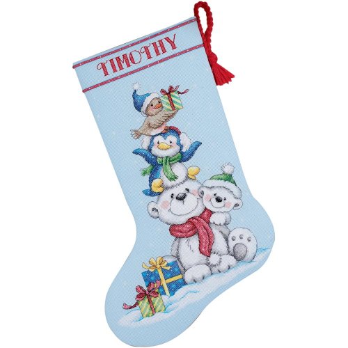 (image for) Stocking Stack Of Critters Counted Cross Stitch Kit